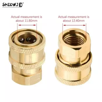 Муфта для мойки высокого давления для садовых соединений, запасные части 1/4, быстроразъемный соединитель, соединитель для мойки высокого давления