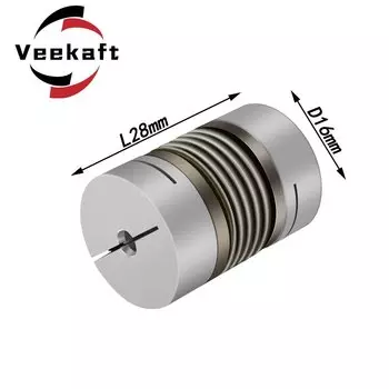 Муфта Veekaft гофрированная D16L28 алюминиевая 3/4/5/6/6.35/8 мм