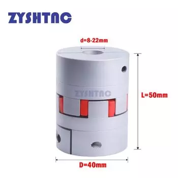 Муфта вала ZYSHTNC алюминиевая D40 L50 8-22 мм