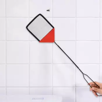 Мухобойка Flyswatter с металлической ручкой, сетчатая мухобойка, сверхмощная мухобойка, набор мухобойников, летние аксессуары, москитный инструмент, мухобойка, ловушка