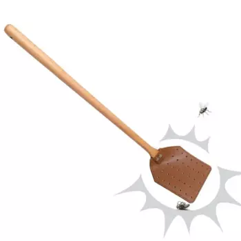 Прочная кожаная мухобойка Fly Swatter