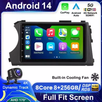 Мультимедийная магнитола для автомобиля, мультимедийная стерео-система на Android 14, с 7-дюймовым сенсорным экраном, с GPS Навигатором, для SSangyong, Actyon, Kyron