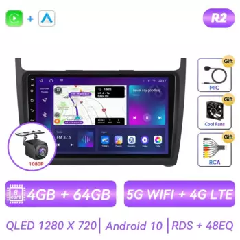Мультимедийная магнитола для Volkswagen, мультимедийный проигрыватель на Android, с сенсорным экраном, GPS-навигацией, для VW Polo 5 Sedan 2008 2009 2010 2011 2012 2013 2014 2015 2016 2017 2018 2019 2020