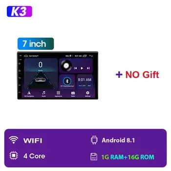 Мультимедийная магнитола JMCQ, мультимедийная стерео-система на Android 12, с 7/9/10 "GPS, видеоплеером, для Nissan, Kia, Honda, VW, Carplay, типоразмер 2 Din