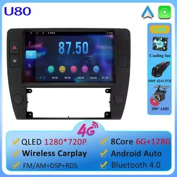 Мультимедийная магнитола на Android для Volkswagen Passat B5 2000-2005, GPS-навигация, Автомагнитола для автомобиля, экран детской розетки, Wi-Fi, мультимедийный DVD-плеер, разъем 2din