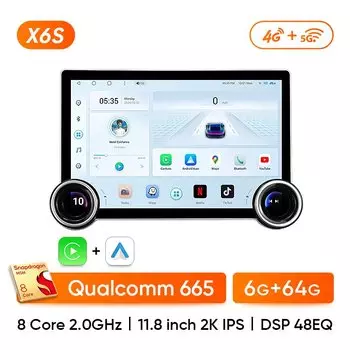 Мультимедийный плеер Ainavi 11,8 дюйма для Volkswagen VW Golf 6 MK6 GTI 2008-2016, Carplay, Android, автомобильное радио, стерео