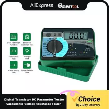 Многофункциональный цифровой анализатор транзисторов mustools DY294, тестер, полупроводниковый диод, Триод, реверсивное напряжение постоянного и переменного тока, емкость FET