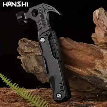 Мультитул HANSHI 19 в 1, молоток для повседневного использования, Мультитул с ножом, пила для выживания на природе, карманные многофункциональные плоскогубцы для тактического использования