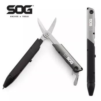 Мультитул SOG BATON Q1, тактическая ручка, мини складные ножницы, складная отвертка, маленький карманный многофункциональный набор из 4 инструментов для повседневного использования