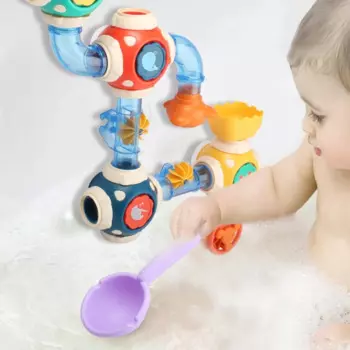 Мультяшная игрушка для ванны, вода для игр, сборка игрушек, домашние водные игровые наборы, трубка «сделай сам»