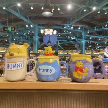 Мультяшная кружка Disney, керамическая чашка Минни Маус, Винни, чашка для питья, чашка Дональд Дак
