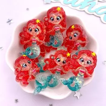 Мультяшные блестящие фигурки русалки 10 шт. Diy Super Paradise