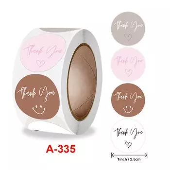 Мультяшные наклейки "Спасибо" с кошачьей лапкой