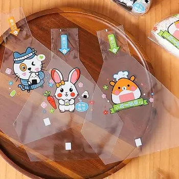 Мультяшные пакеты для рисовых шариков SHNGki, 50 шт.