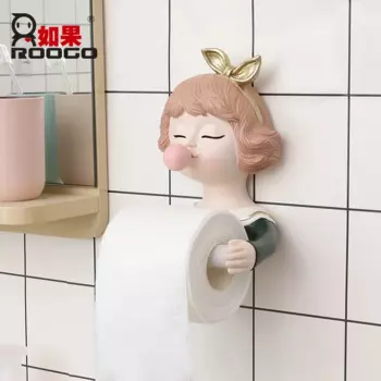 Мультяшный милый креативный домашний декор для туалета, рулонная бумажная стойка для полотенец, коробка для салфеток