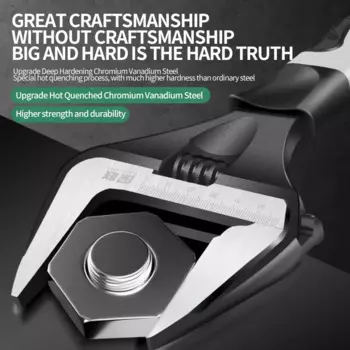 Регулируемый гаечный ключ из хромованадиевой стали