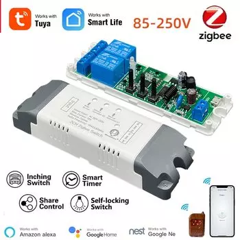 mumubiz ZigBee смарт-реле 2 канала 80-250 В