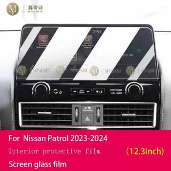 MUQSHI ЖК-экран с защитой от отпечатков пальцев, закаленное стекло 9H, защитная пленка для экрана автомобильной навигации, ремонт для Nissan Patrol 23-2024