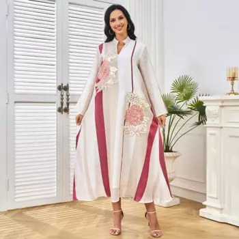 Мусульманская женская длинная юбка, арабский халат, новое женское платье с вышивкой и блестками.