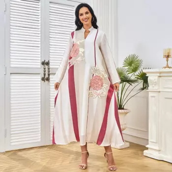 Мусульманская женская длинная юбка, арабский халат, новое женское платье с вышивкой и блестками.