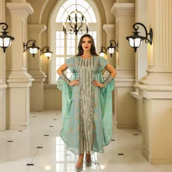 Мусульманские платья женские Абая Дубай Турецкие женские платья платье с короткими рукавами