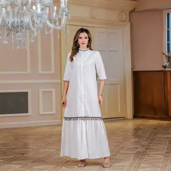 Мусульманский халат в Дубае, женское длинное платье, новое летнее платье с вышивкой, вечернее платье