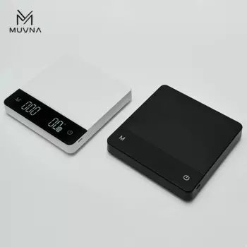 Цифровые кофейные весы MUVNA Prosecco, высокоточные электронные весы 0,1 г для эспрессо/капельного кофе с функцией тары, ABS