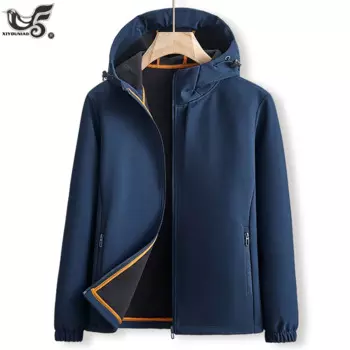 Мужская армейская куртка-бомбер с капюшоном, размеры до 8XL