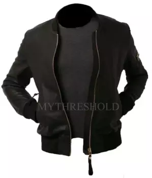 Мужская байкерская куртка из натуральной кожи, винтажная Черная куртка-бомбер из натуральной кожи для зимы