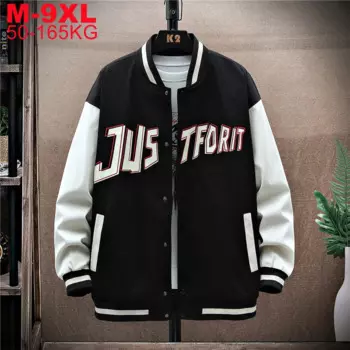 Мужская бейсбольная куртка-бомбер, размеры до 9xl