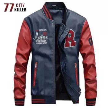 Мужская бейсбольная куртка-бомбер с вышивкой в виде букв