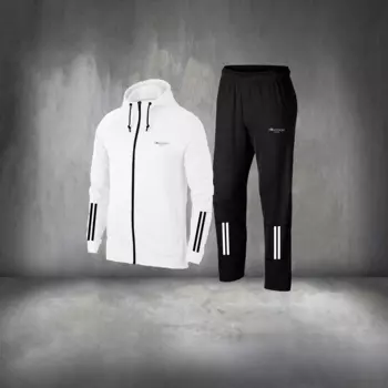 Мужская белая толстовка из ткани с замком, популярный Повседневный Спортивный костюм для спортсменов, Размеры S -3XL