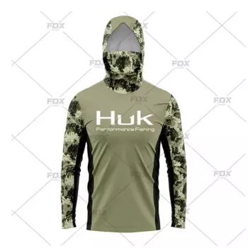 Мужская быстросохнущая футболка с длинным рукавом и защитой от УФ-лучей