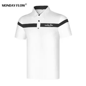 Мужская быстросохнущая рубашка для гольфа с коротким рукавом