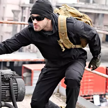 Мужская демисезонная куртка с капюшоном, большие размеры