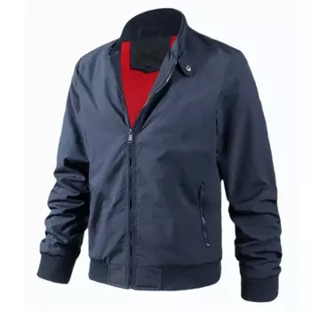Мужская демисезонная синяя куртка, тонкая бейсбольная форма, модная верхняя одежда, Бомбер, куртка, ветровка оверсайз 3xl, 4xl, 5xl