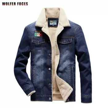 Мужская джинсовая куртка Mountaineering, зимняя мужская куртка-блейзер с капюшоном