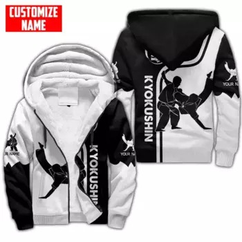 Мужская флисовая толстовка на молнии, с 3D-принтом, на зиму