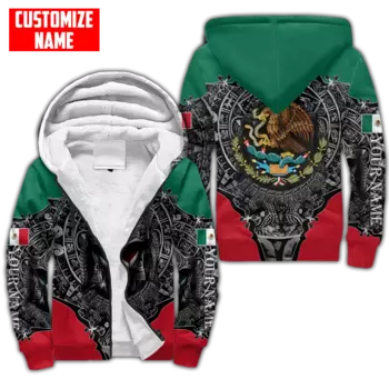 Мужская Флисовая Толстовка с капюшоном и 3D-принтом, на молнии