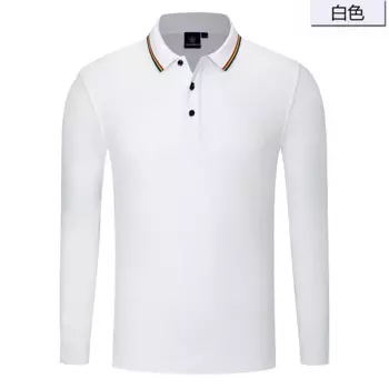 Мужская футболка-поло с круглым вырезом, длинным рукавом