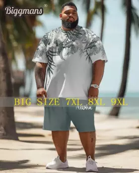 Мужская футболка с цветочным принтом, размеры до 8XL