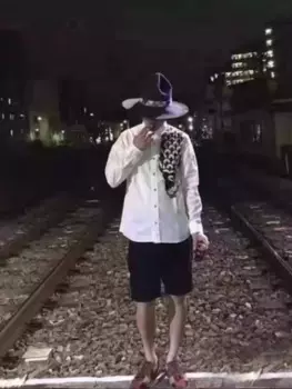 Мужская хлопковая рубашка с длинным рукавом VISVIM FIL 17SS