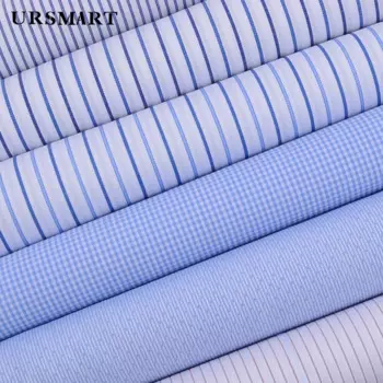 Мужская хлопковая рубашка в полоску, с французскими манжетами