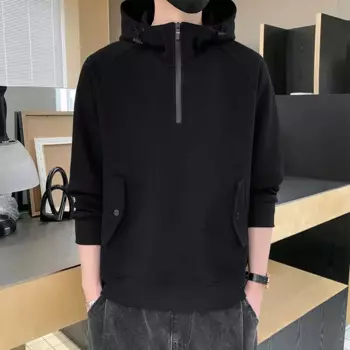 Мужская хлопковая толстовка с капюшоном, размеры до 6XL, 7XL, 8XL