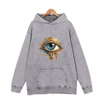 Мужская и Женская толстовка с капюшоном и круглым вырезом