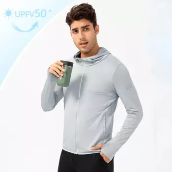 Мужская и женская УФ-толстовка с капюшоном, на молнии