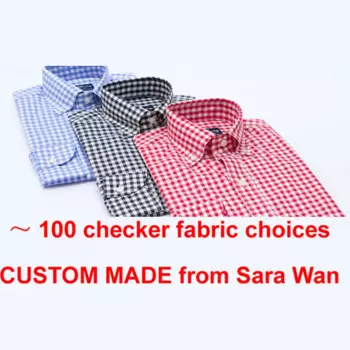 Мужская клетчатая рубашка из 100% хлопка, клетчатая рубашка с длинным рукавом