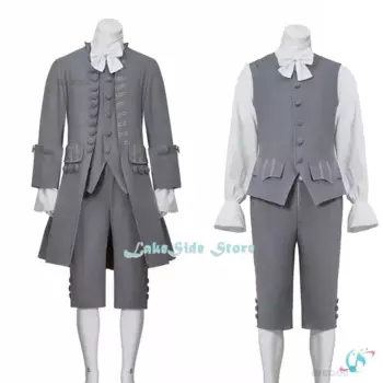 Мужская колониальная форма 18-го джентльмена, средневековый регентский центр, экономка, викторианский костюм, винтажный костюм на Хэллоуин