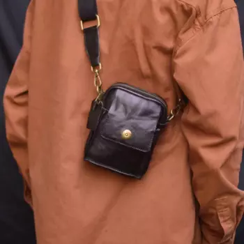 Мужская кожаная деловая сумка AETOO, нишевая Повседневная сумка ручной работы через плечо в стиле ретро, плиссированная дизайнерская уличная сумка на молнии