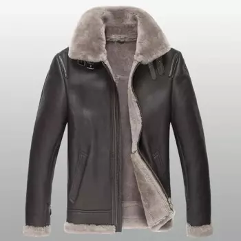 Мужская кожаная куртка-бомбер из натуральной кожи, TJ66